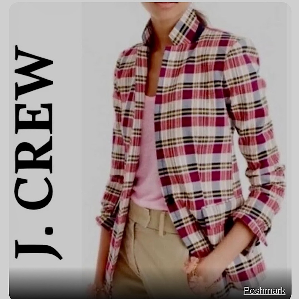 J Crew women’s vintage plaid blazer